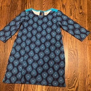 JK Designs Navy and Teal Kids Dress